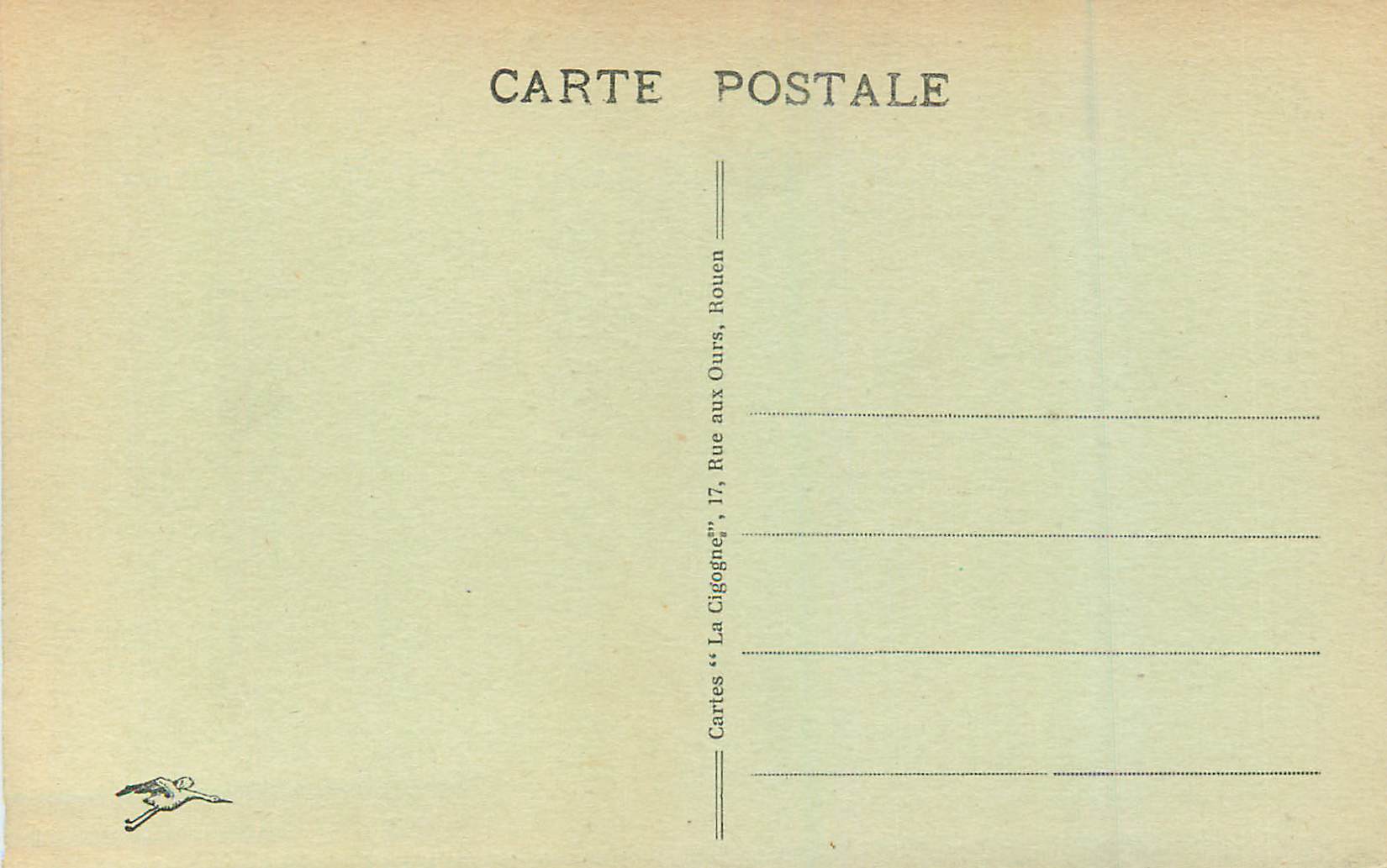 CPA Rouen vue Generale prise du Cote de Bonsecours — Verso