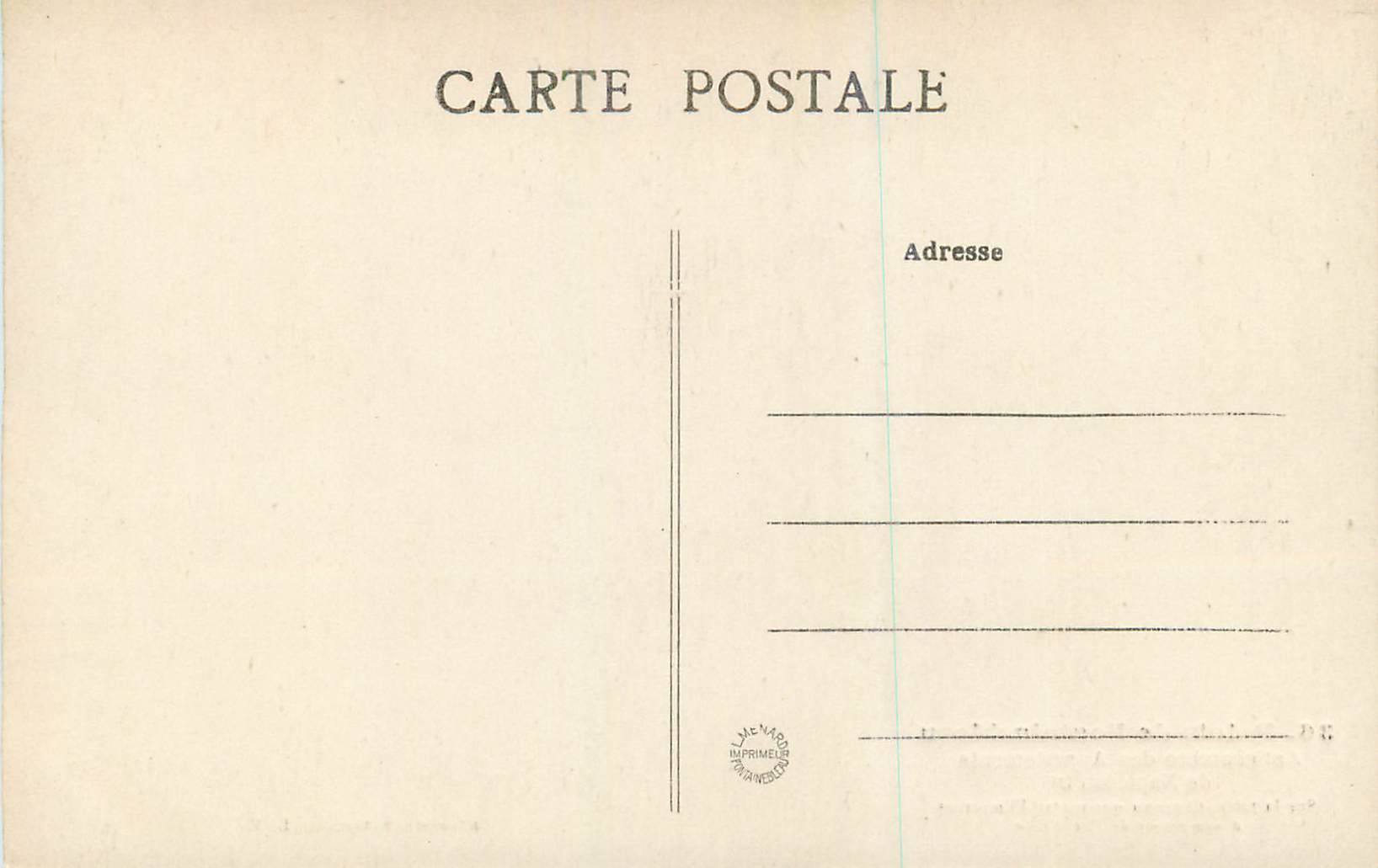 Palacio de Fontainebleau — Antecámara de los Apartamentos de Napoleón I — Colección Artística L.M. — Reverso