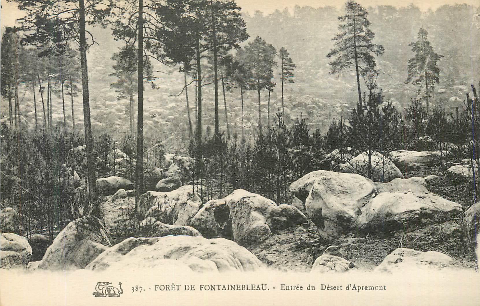 Wald von Fontainebleau — Eingang zum Wüstenbereich Apremont — n° 387