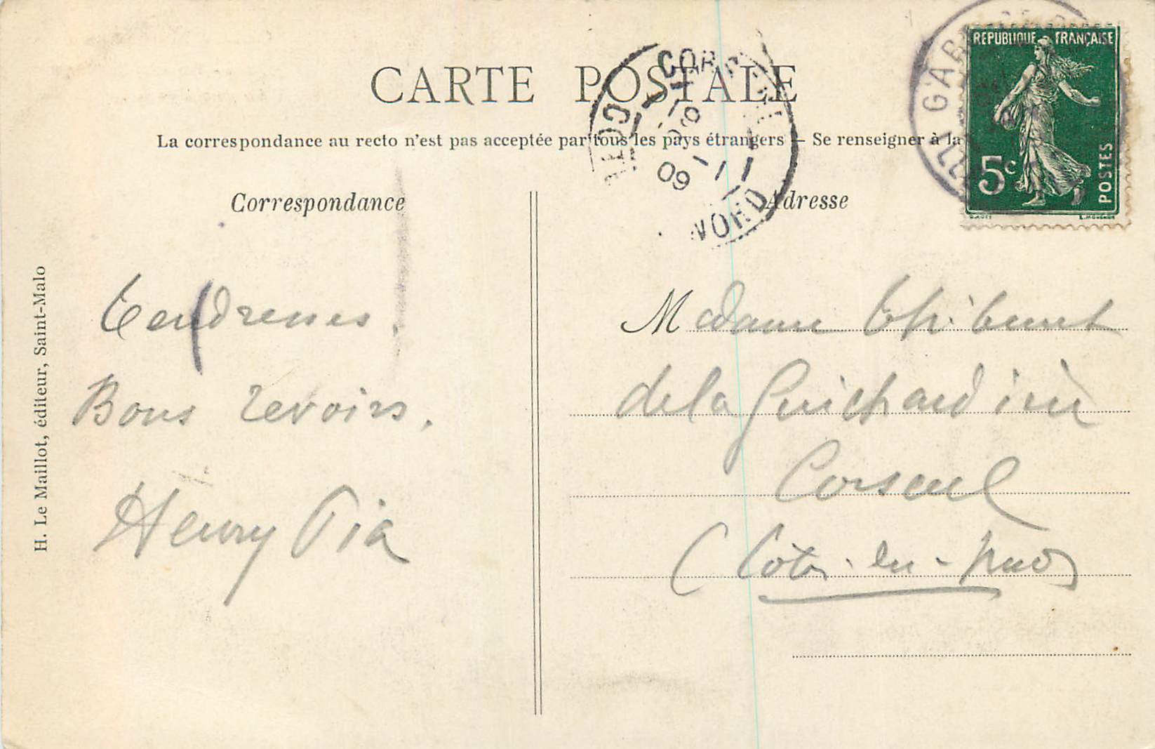 Côte d'Émeraude - Dol-de-Bretagne — Le porche de la Cathédrale — HCM — Achterkant