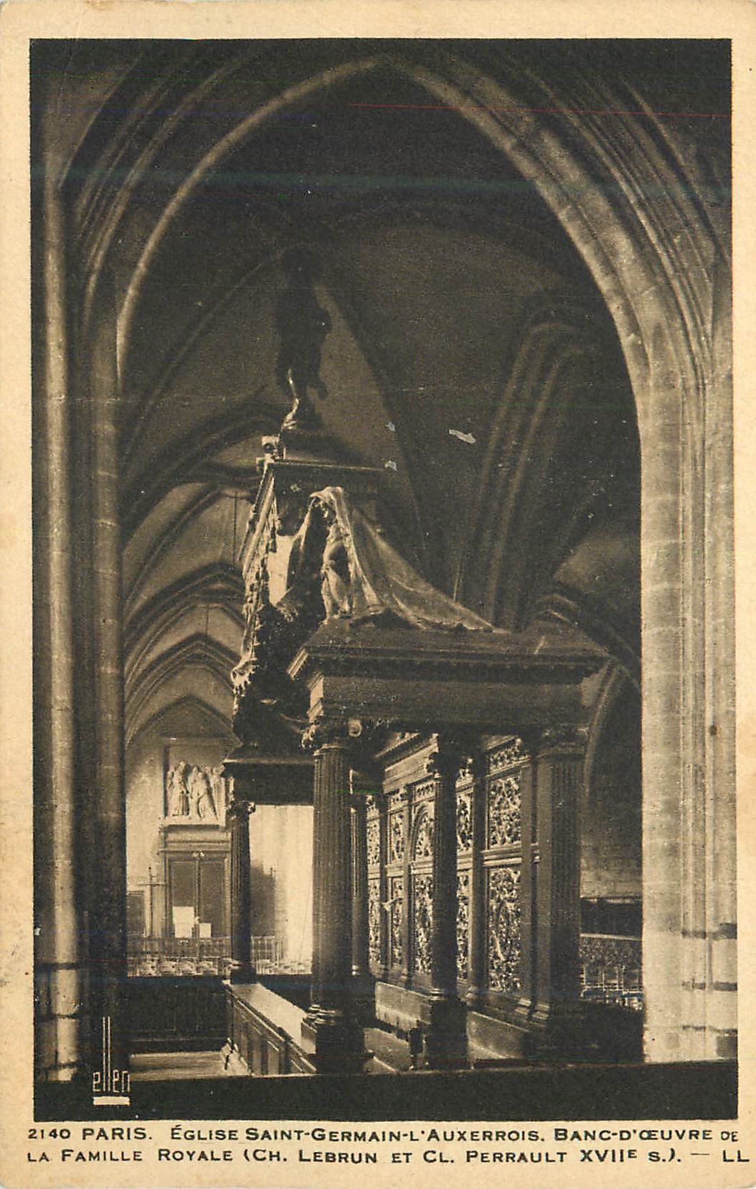 CPA Paris Eglise Saint Germain l'Auxerrois Banc d'Oeuvre de la Famille Royale (Ch Lebrun et Cl Perrault XVIIe s)
