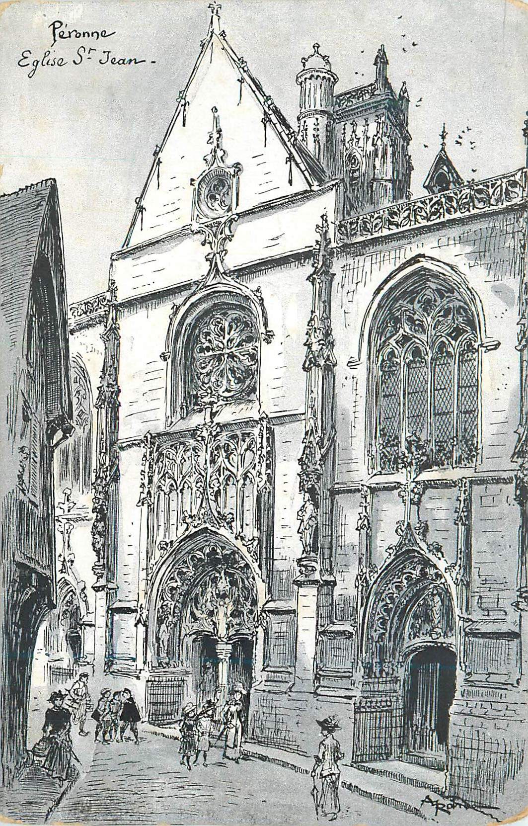 CPA Peronne Eglise St Jean