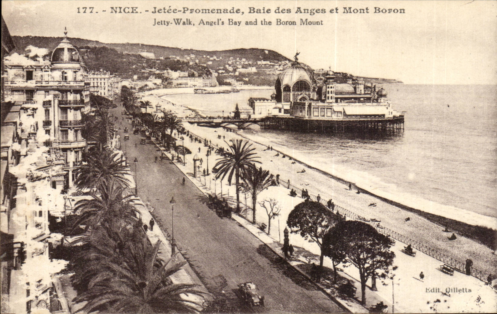 Nice - Jette Promenade baie des Anges et Mont Boron - Jetty Walk angels Bay and the Boron Mount - CPA 