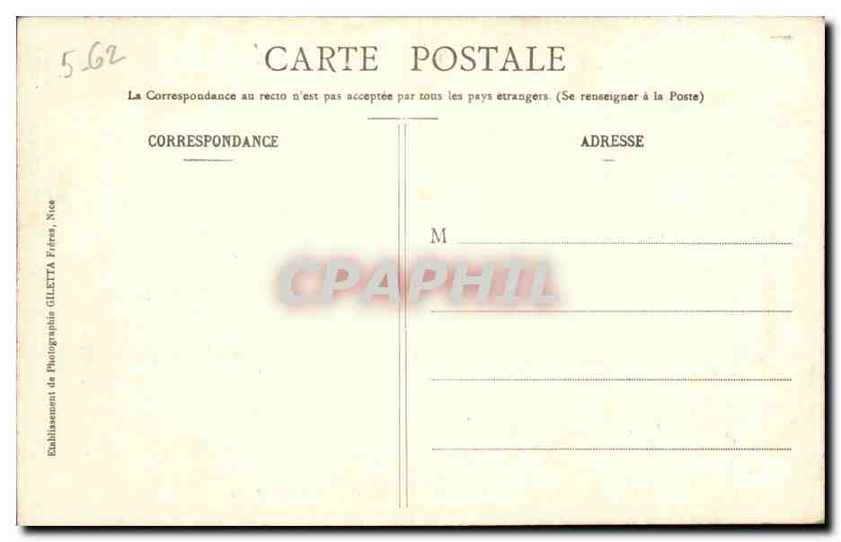 Nice - Promenade du Midi des Ponchettes - bateau - Collection artistique - CPA  — Rückseite