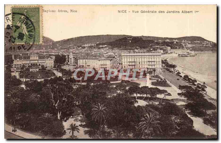 Nice - Vue Generale des Jardins Albert 1 - CPA 