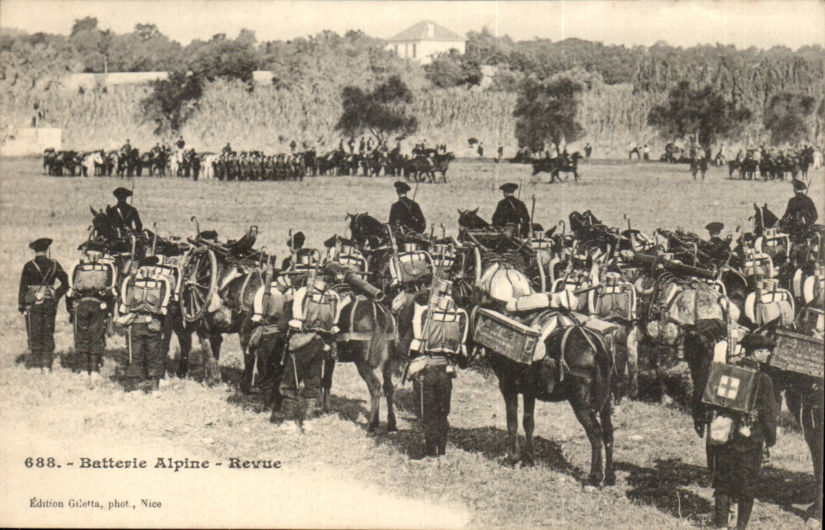 Batterie Alpine - Revue — Édition Giletta, phot., Nice, n° 688