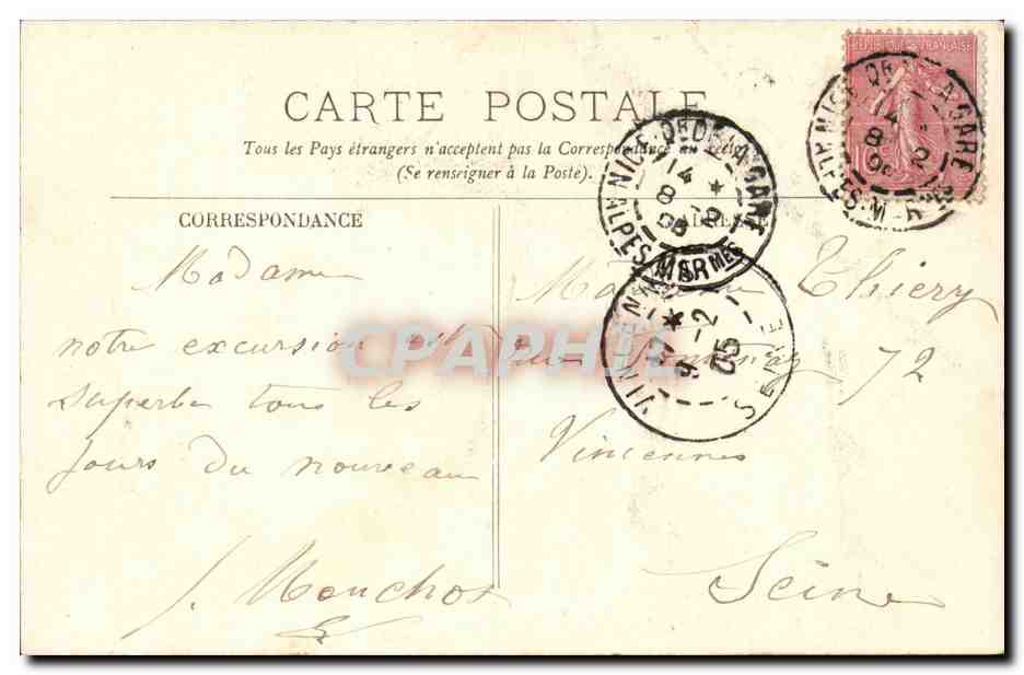 Nice - La Jetee et la promenade des Anglais - CPA  — Rückseite