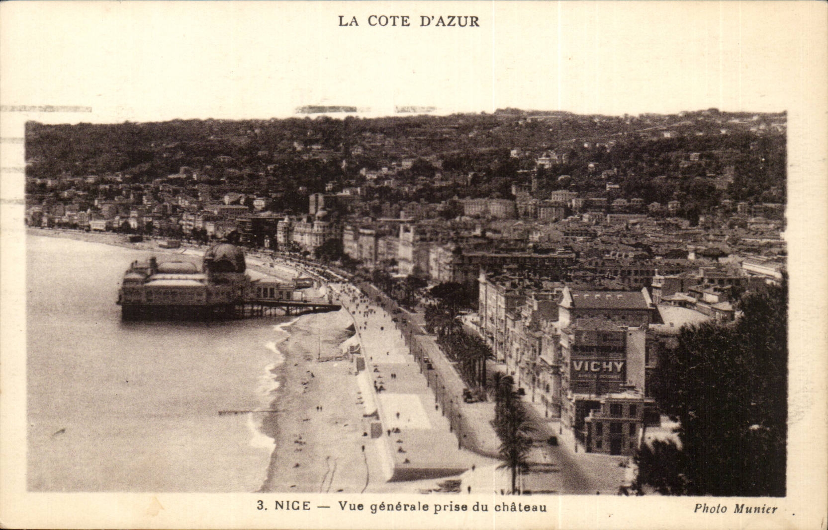 Nice - Vue Generale prise du Chateau - vichy - CPA 