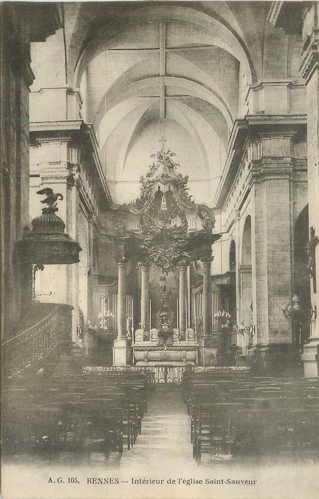 Rennes — Interior of Saint-Sauveur Church — A.G. 105