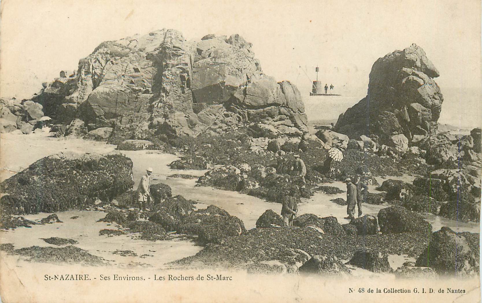 CPA St nazaire ses environs les rochers de st marc n 48 de la collection g i d de nantes