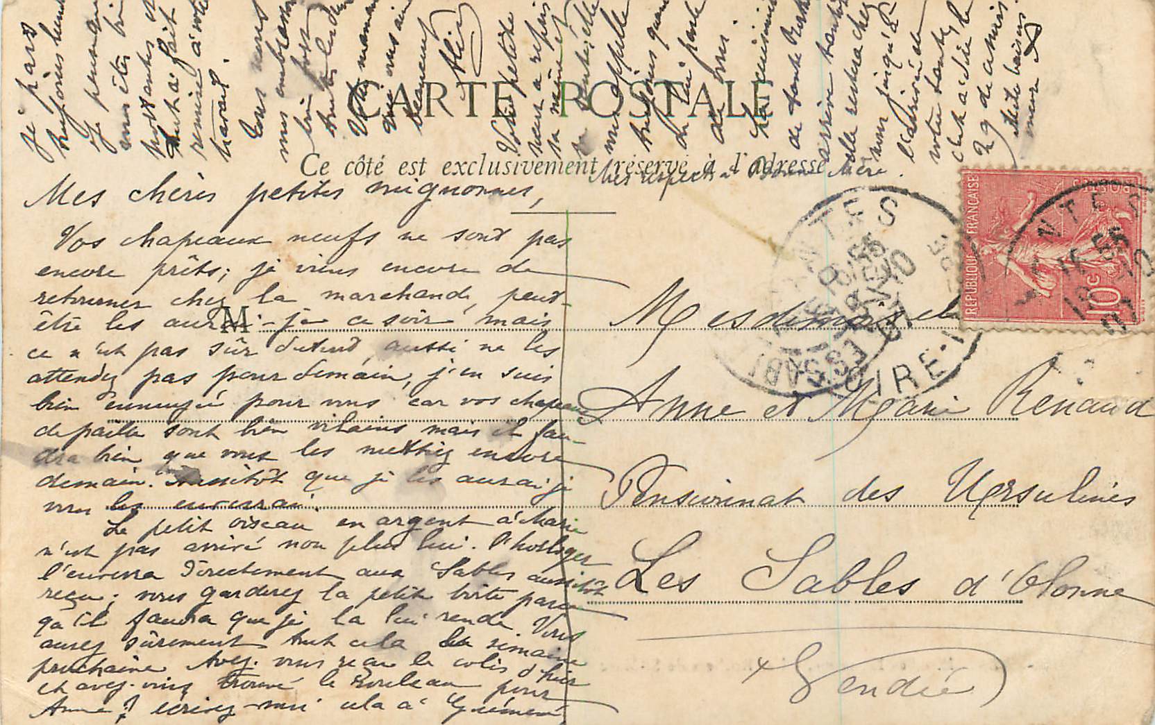 CPA St nazaire ses environs les rochers de st marc n 48 de la collection g i d de nantes — Verso