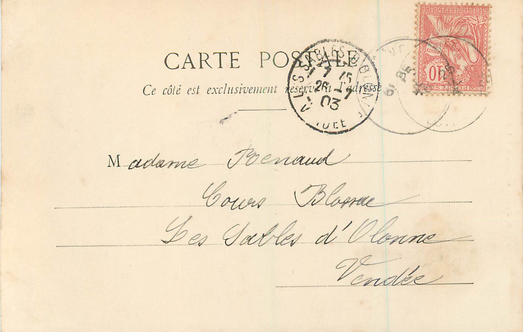 CPA Guerande la porte st michel — Rückseite