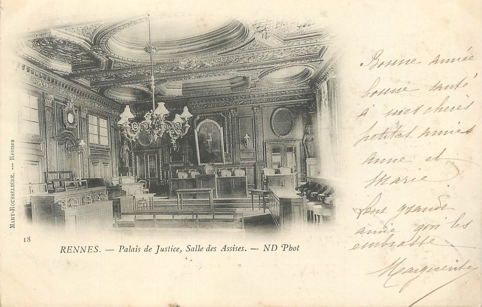 Rennes — Palais de Justice, Salle des Assises — ND Phot