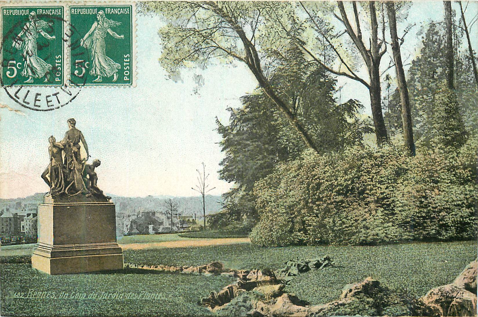 CPA Rennes Un coin du jardin des plantes