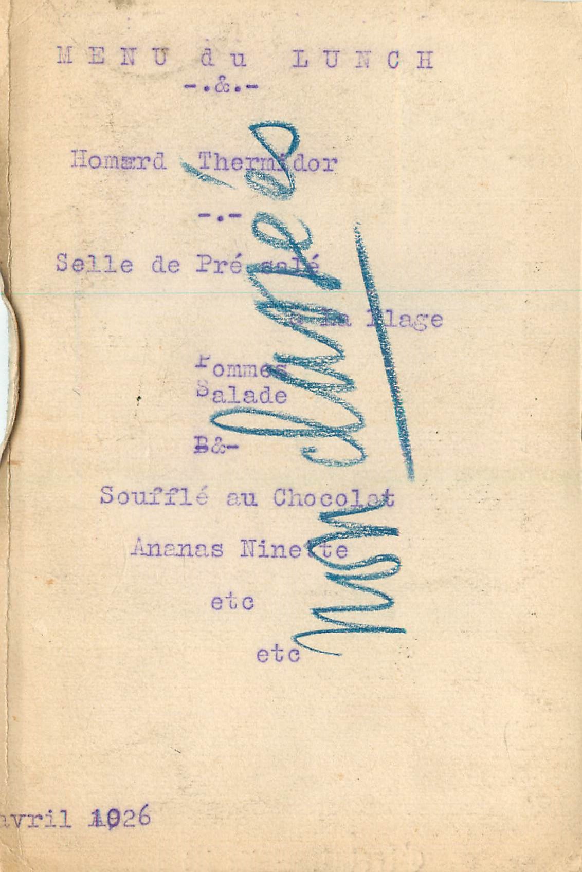 CPA Etretat la batisserie — Rückseite
