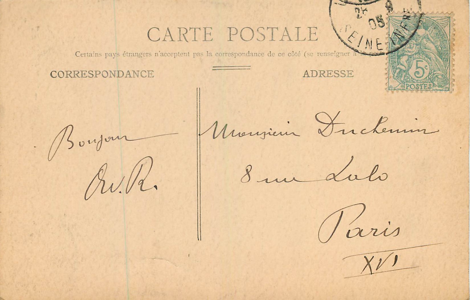 CPA Le havre un coin du vieux havre — Rückseite