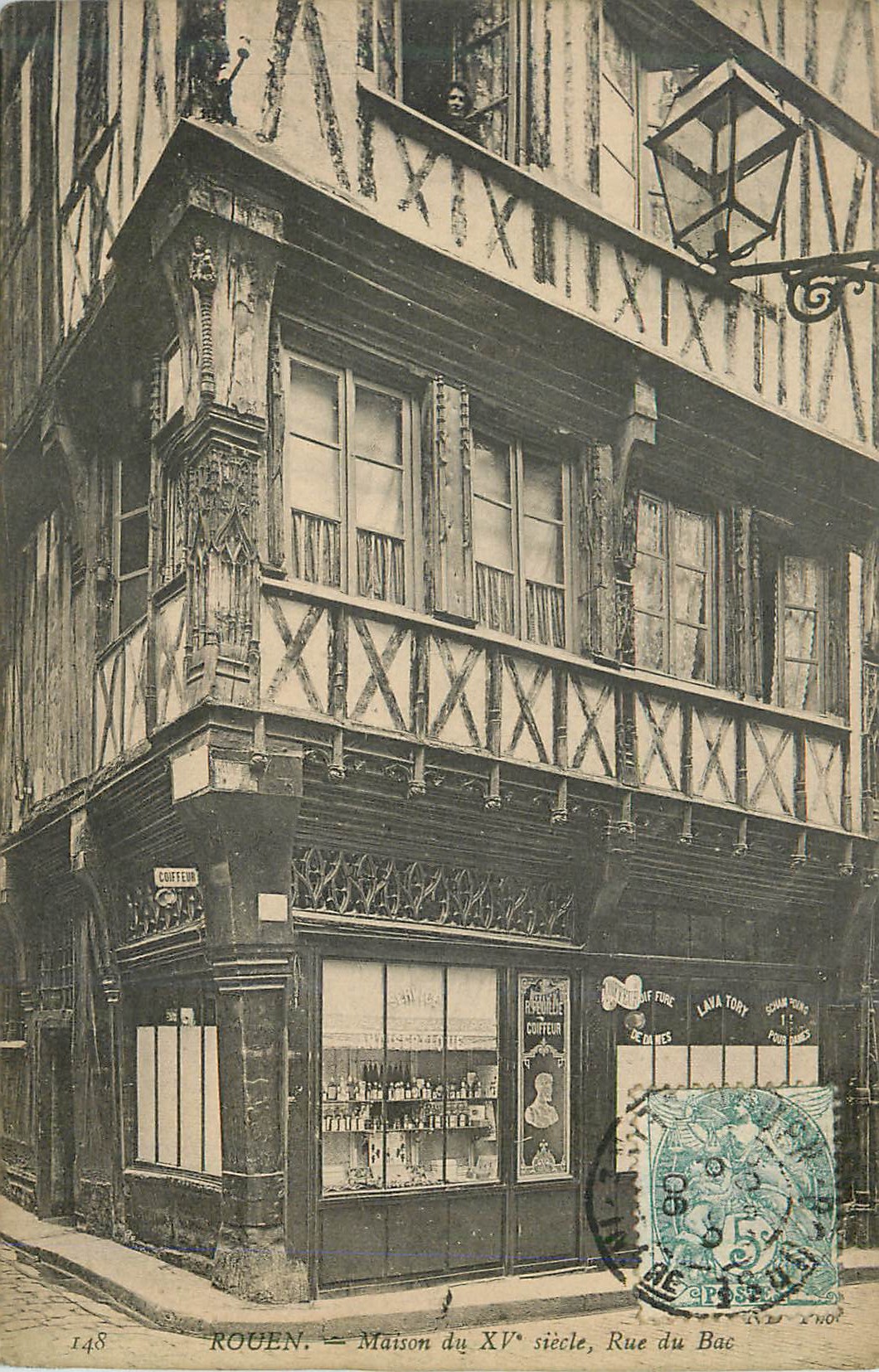 CPA 148 rouen maison du xv siecle rue du bac