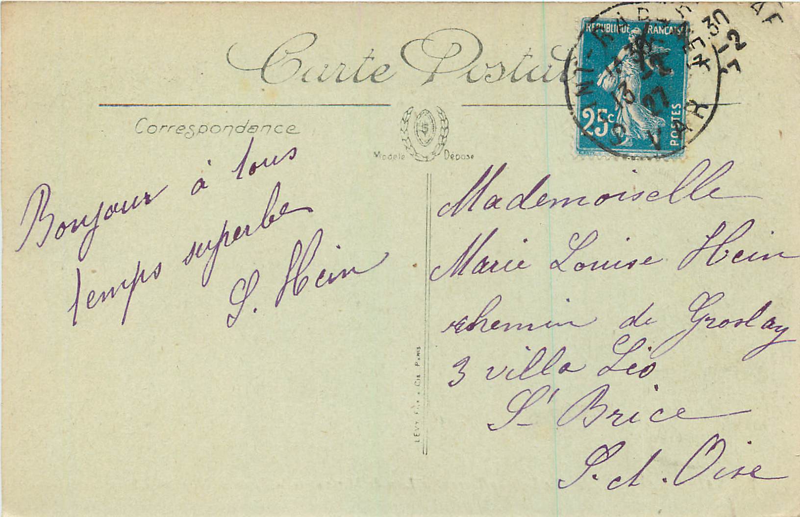 CPA 7 saint raphael le lion de terre et le lion de mer de la route de nice — Verso