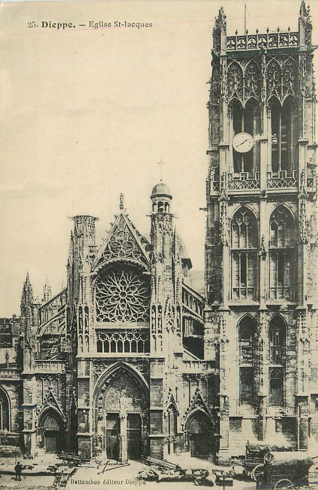 CPA 25 dieppe eglise st jacques