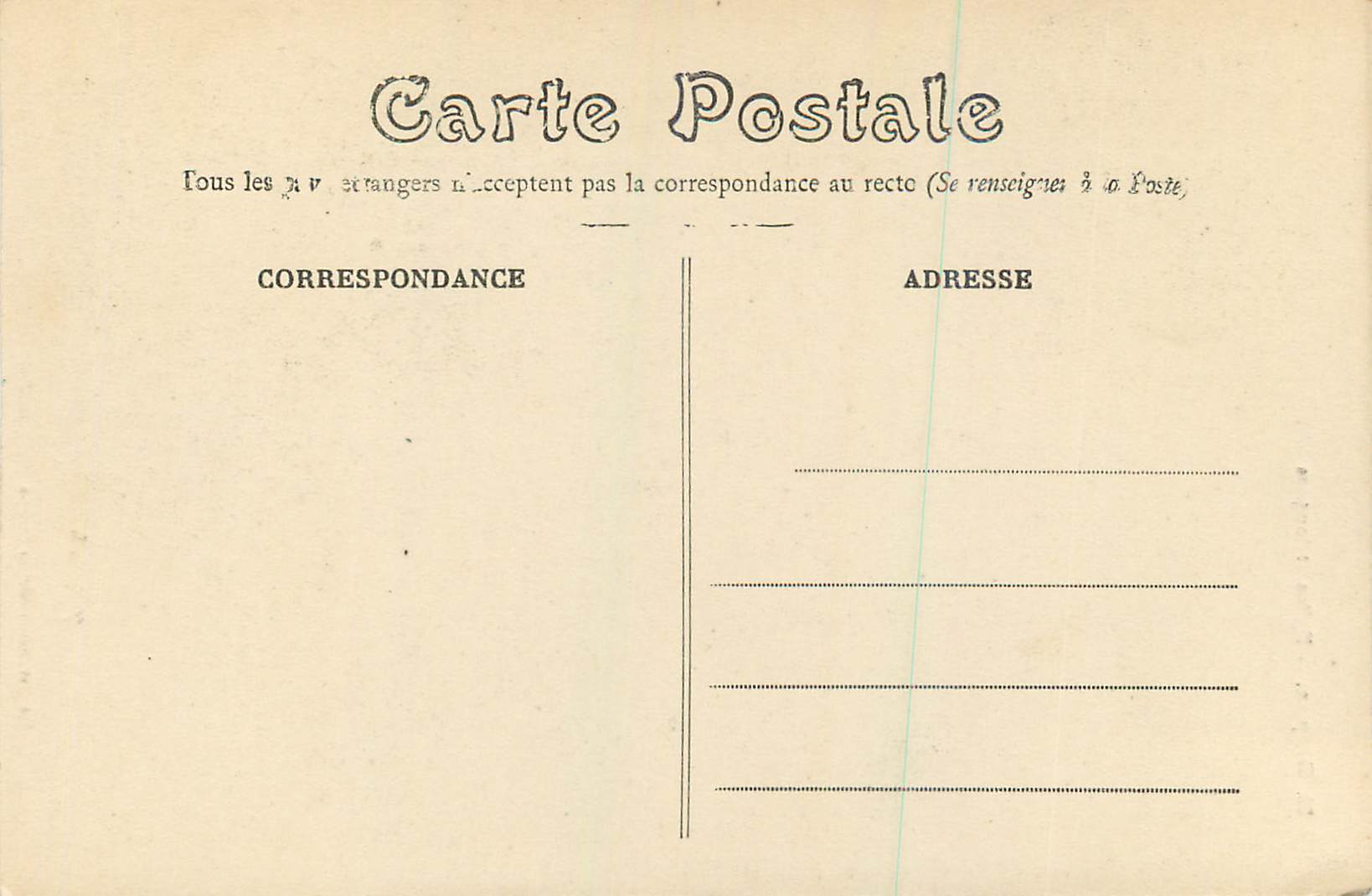 CPA 25 dieppe eglise st jacques — Rückseite