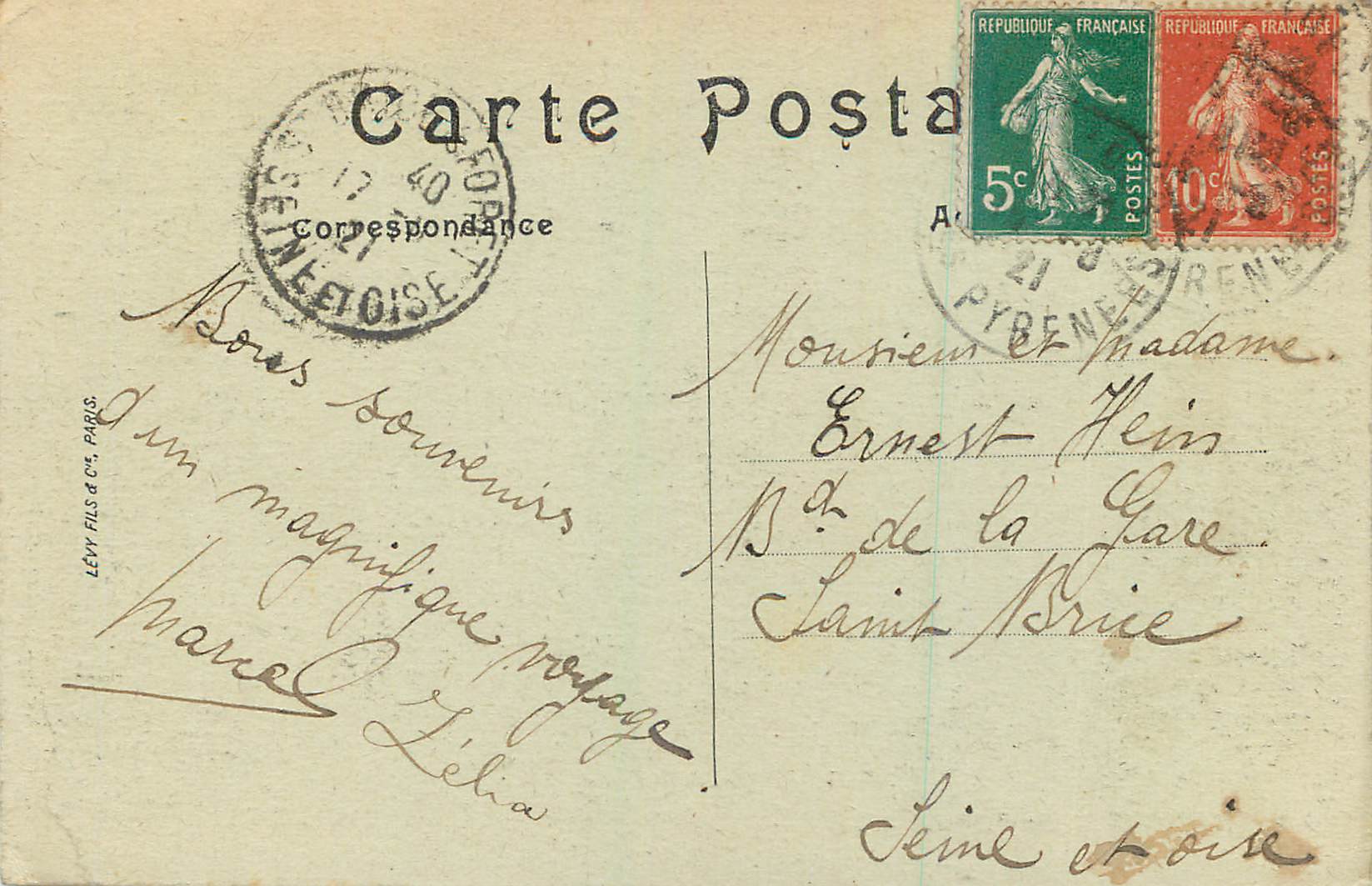 CPA 196 lourdes la basilique ll — Verso