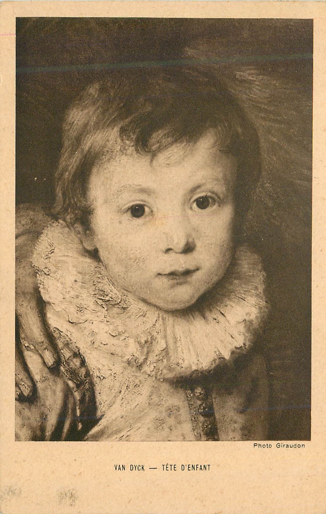 CPA Van dyck tete d enfant