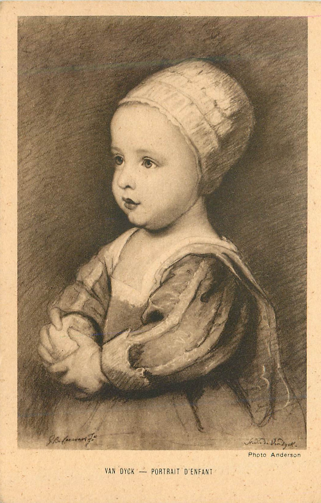 CPA Van dyck portrait d enfant