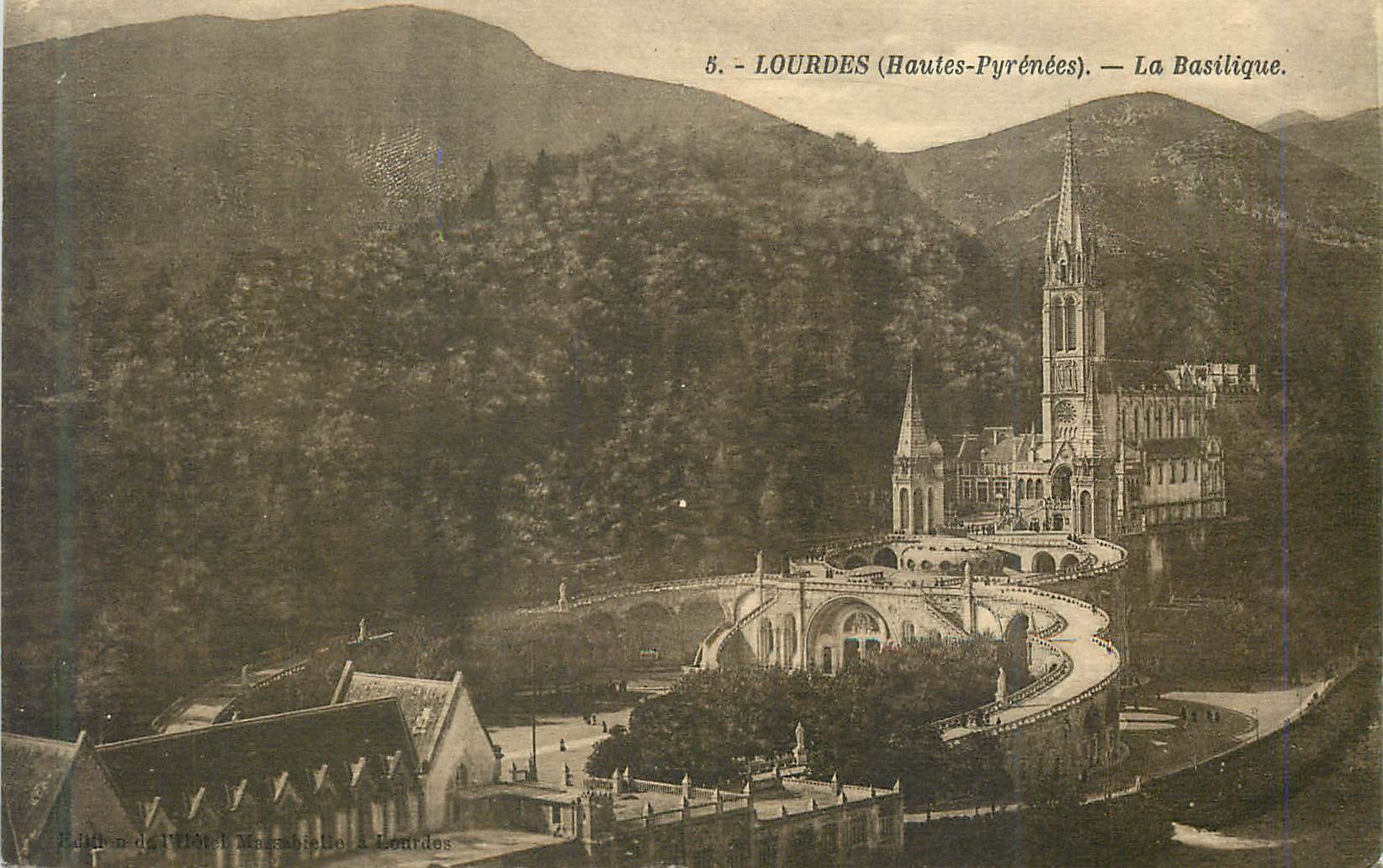 CPA 6 lourdes (hautes pyrenees) la basilique