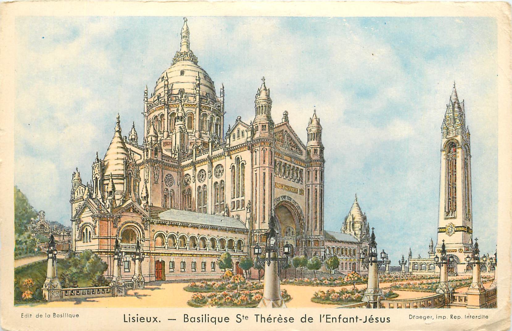 CPA Lisieux basilique ste therese de l enfant jesus