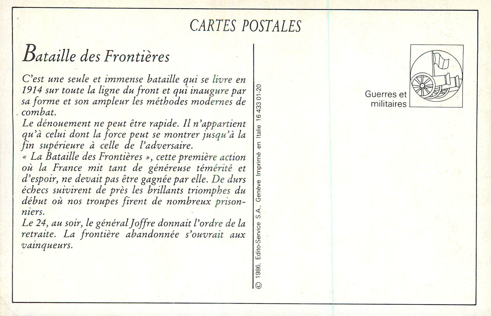 CPM Campagne de 1914 guelzin (nord) — Back