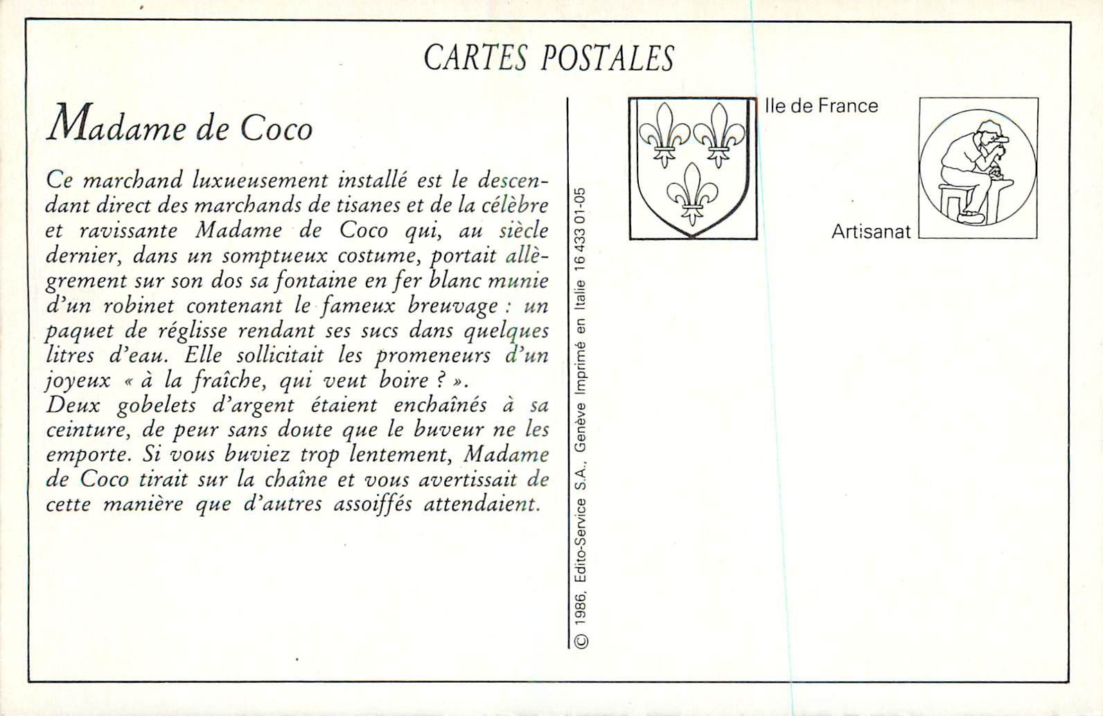 CPM 39 fete foraine le marchand de coco — Rückseite