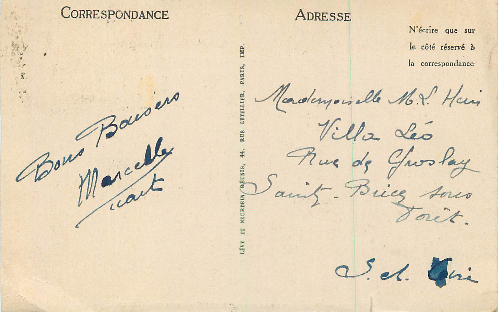 CPA 254 luchon vue generale prise du chemin de gazaril ll — Verso