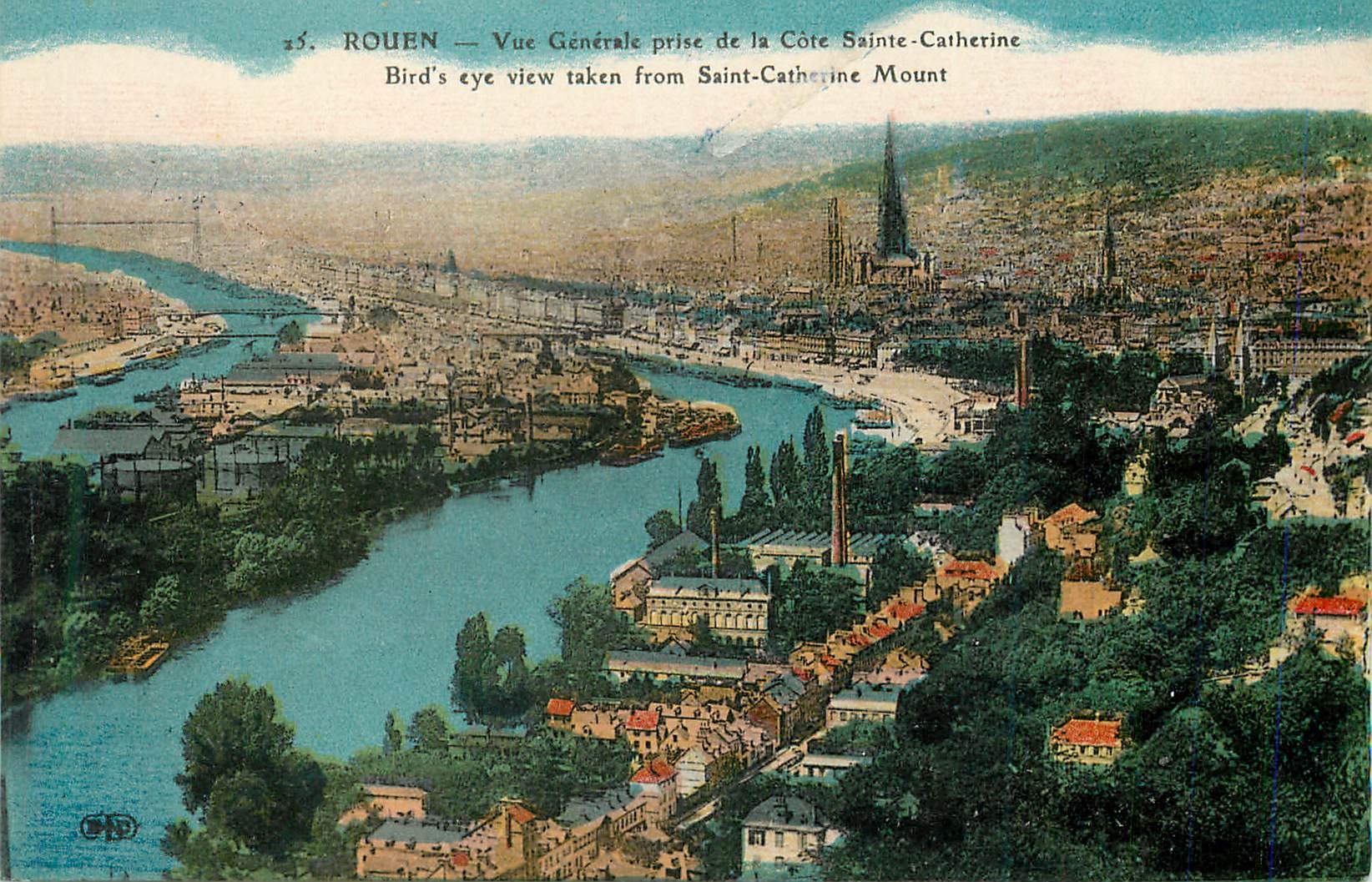 CPA 15 rouen vue generale prise de la cote sainte catherine