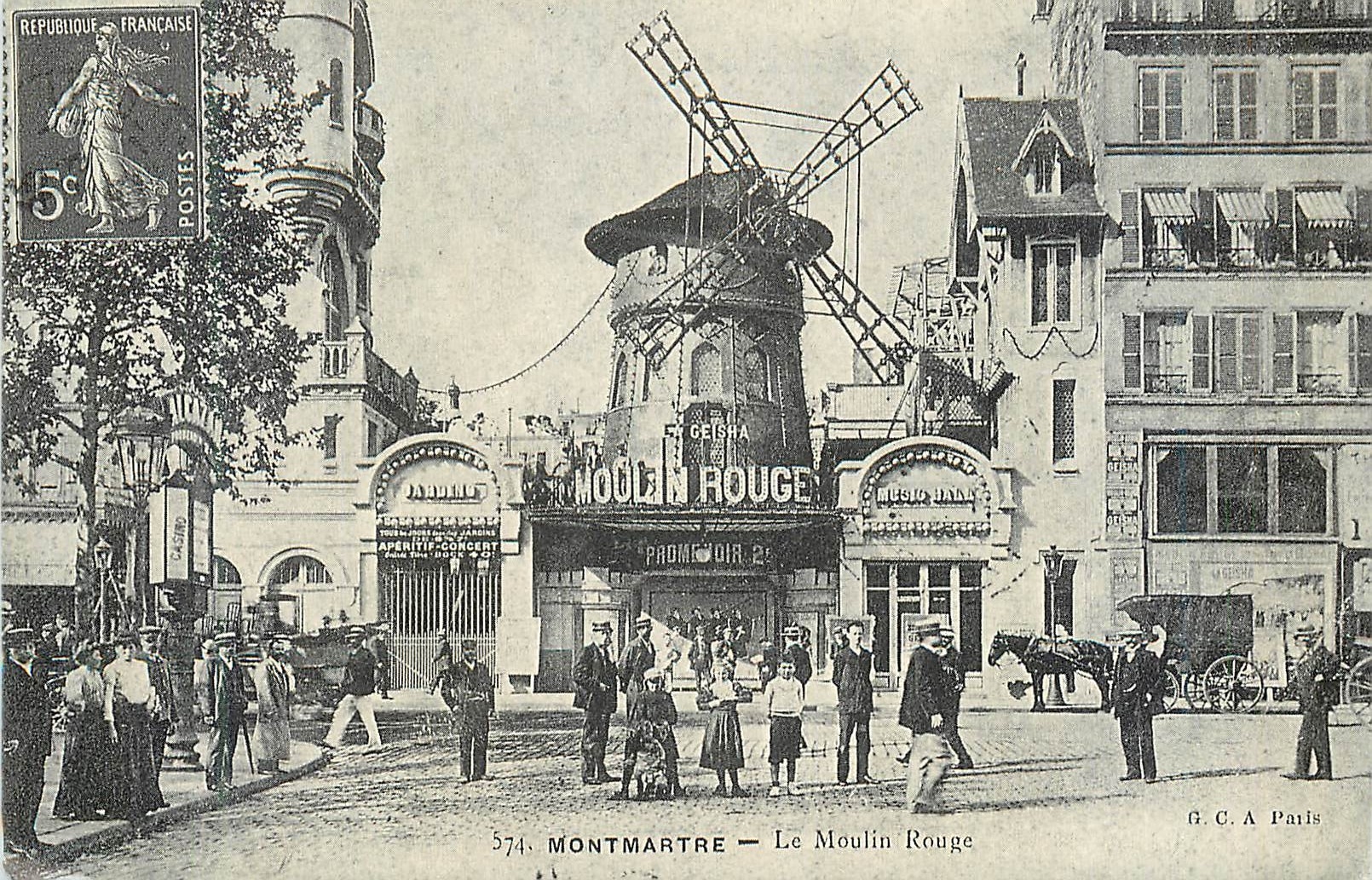 Montmartre — Le Moulin Rouge — G.C.A Paris