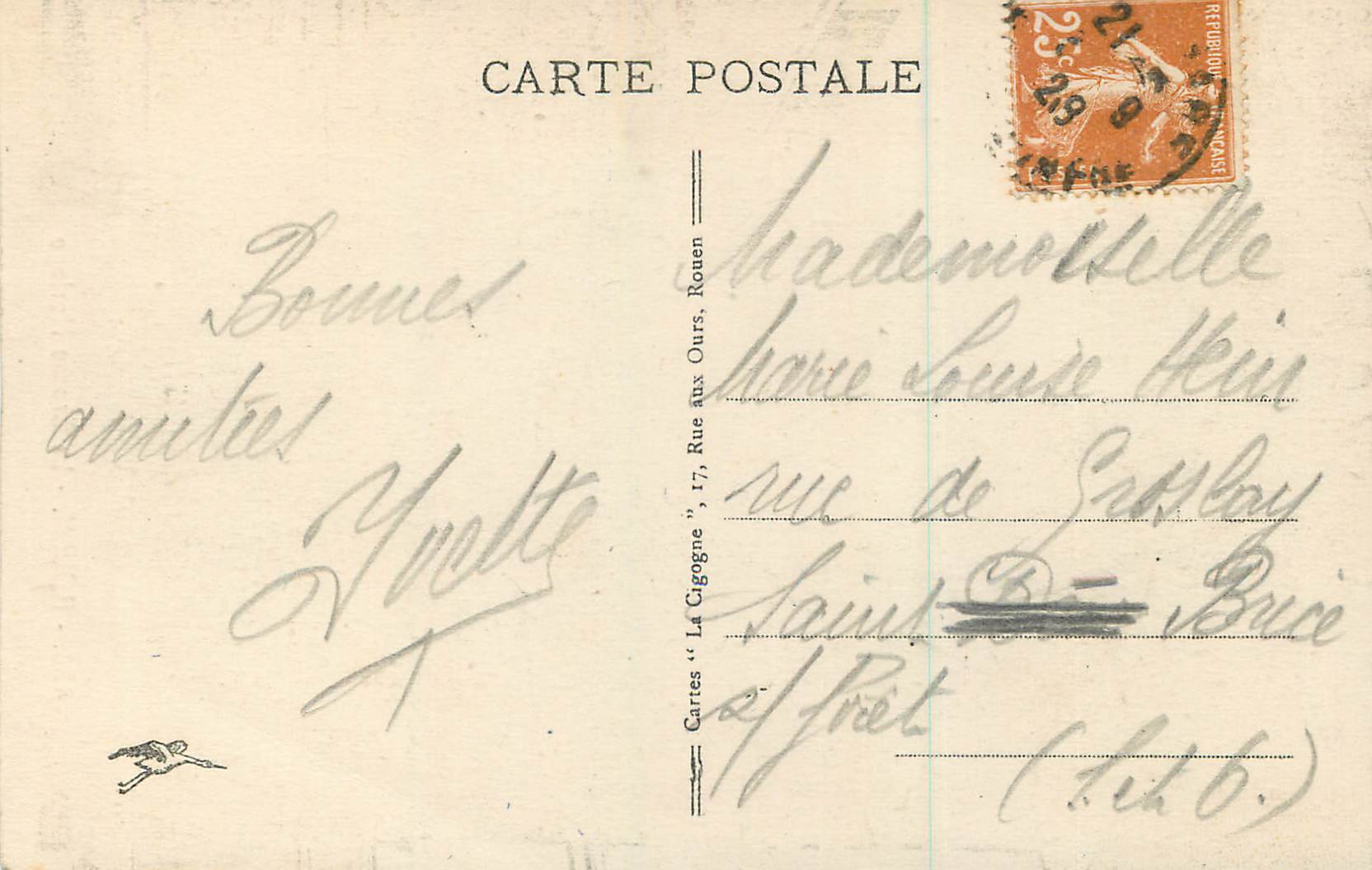 CPA 458 rouen la grosse horloge — Verso