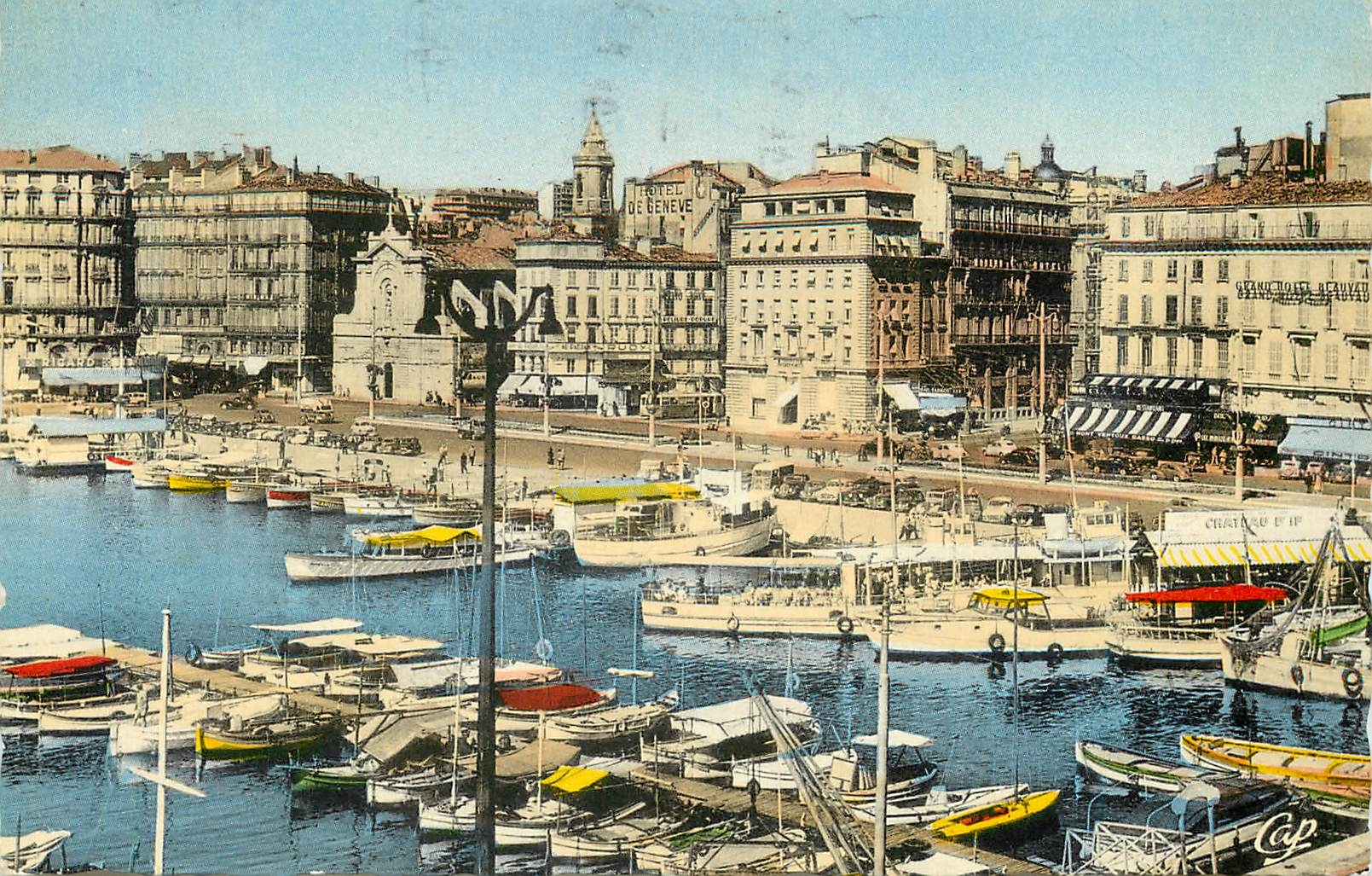 Marseille — Le Vieux Port et Entrée de la Canebière — Cie des Arts Photomécaniques, n° AB.214