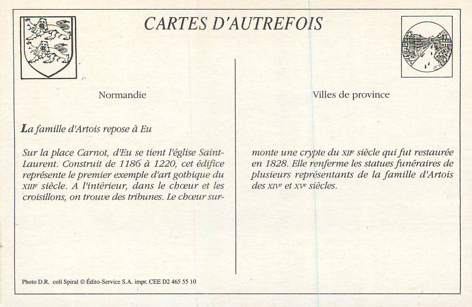 CPM 21 eu (s inf) eglise notre dame Tramway — Rückseite