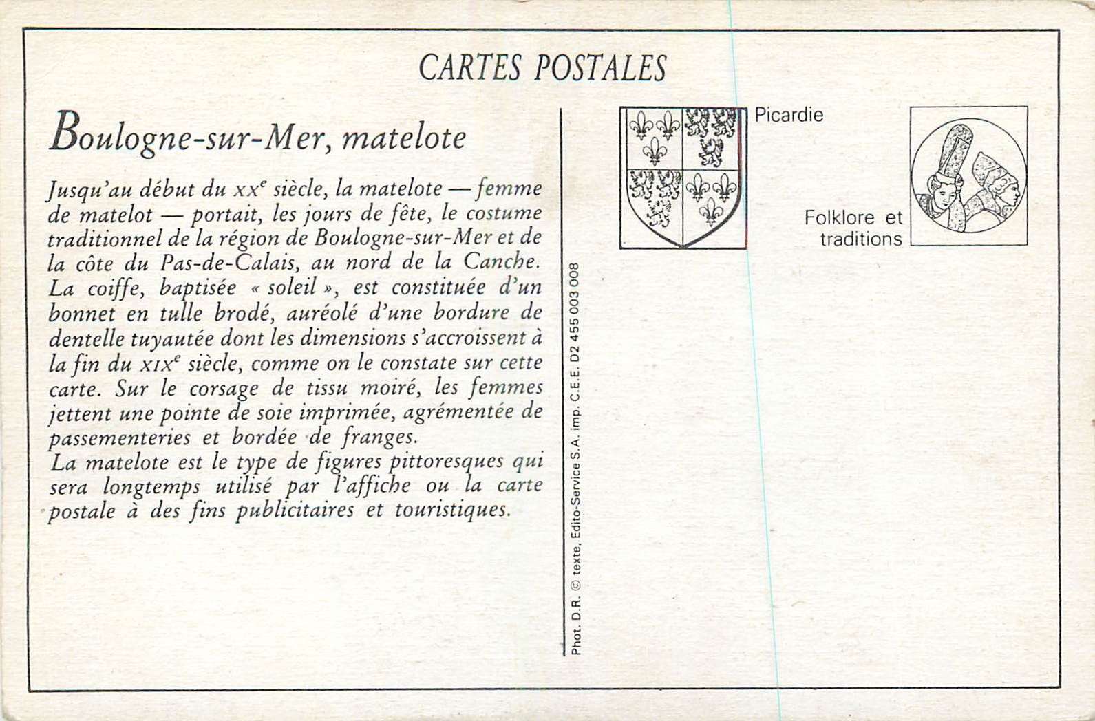 Boulogne-sur-Mer — matelote en costume traditionnel — Édito-Service S.A. — Reverso
