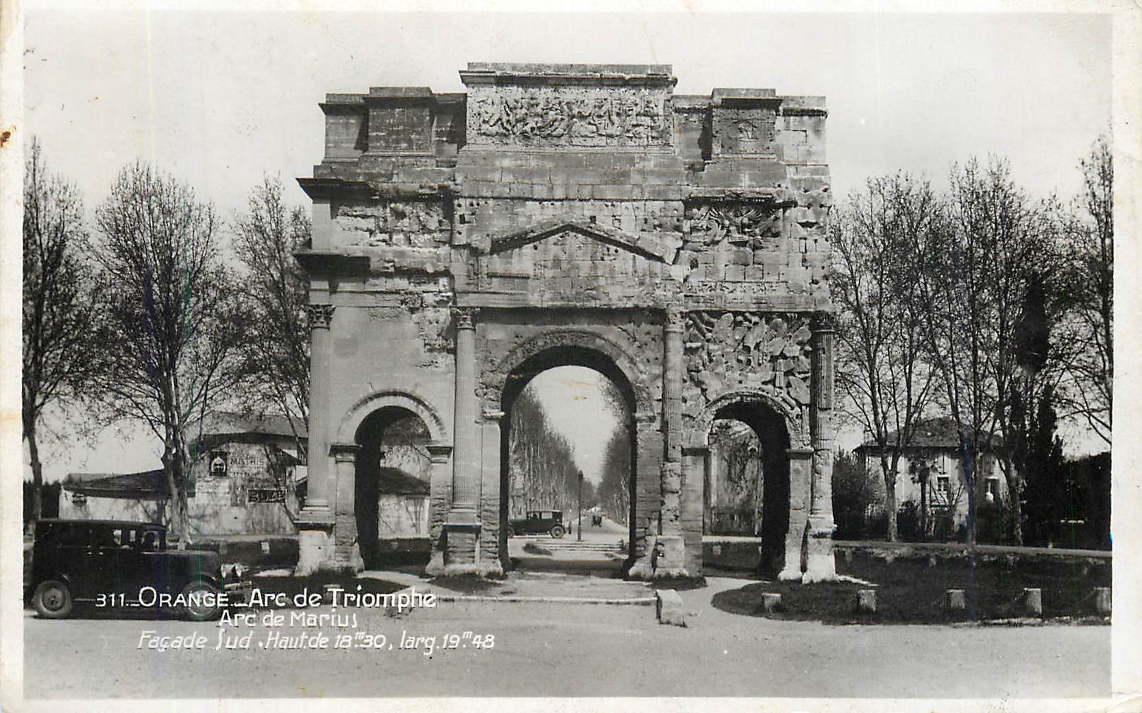 Orange - Arc de Triomphe — Façade Jud. Hauteur 18'30, largeur 19'48 — Édition du Vieux-Port, Marseille, n°311