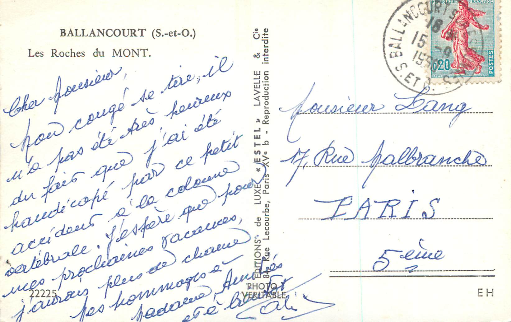 CPM Ballancourt (s et o) les rochers du mont — Rückseite