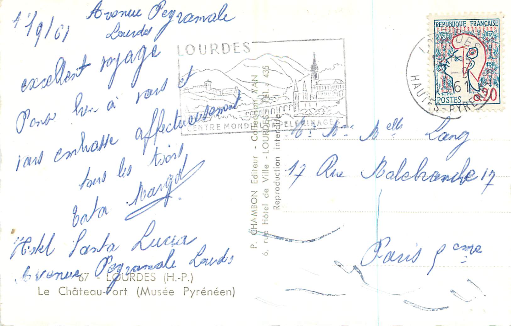 CPM 67 lourdes (h p) le chateau fort (musee pyreneen) — Rückseite