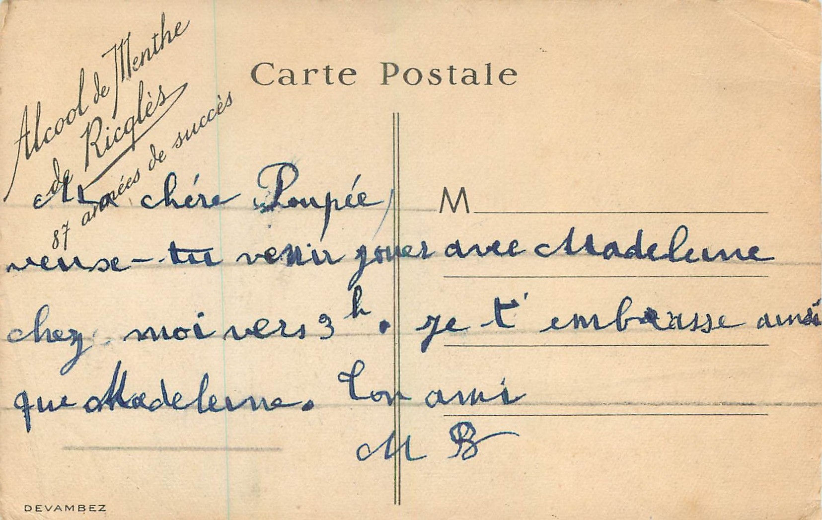 CPA Edmond rostand (1868 1918) Cyrano de bergerac — Verso
