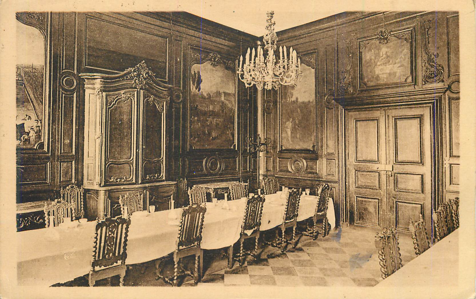 CPA Collection juilly college(s et m) salle a manger louis xv(1734)