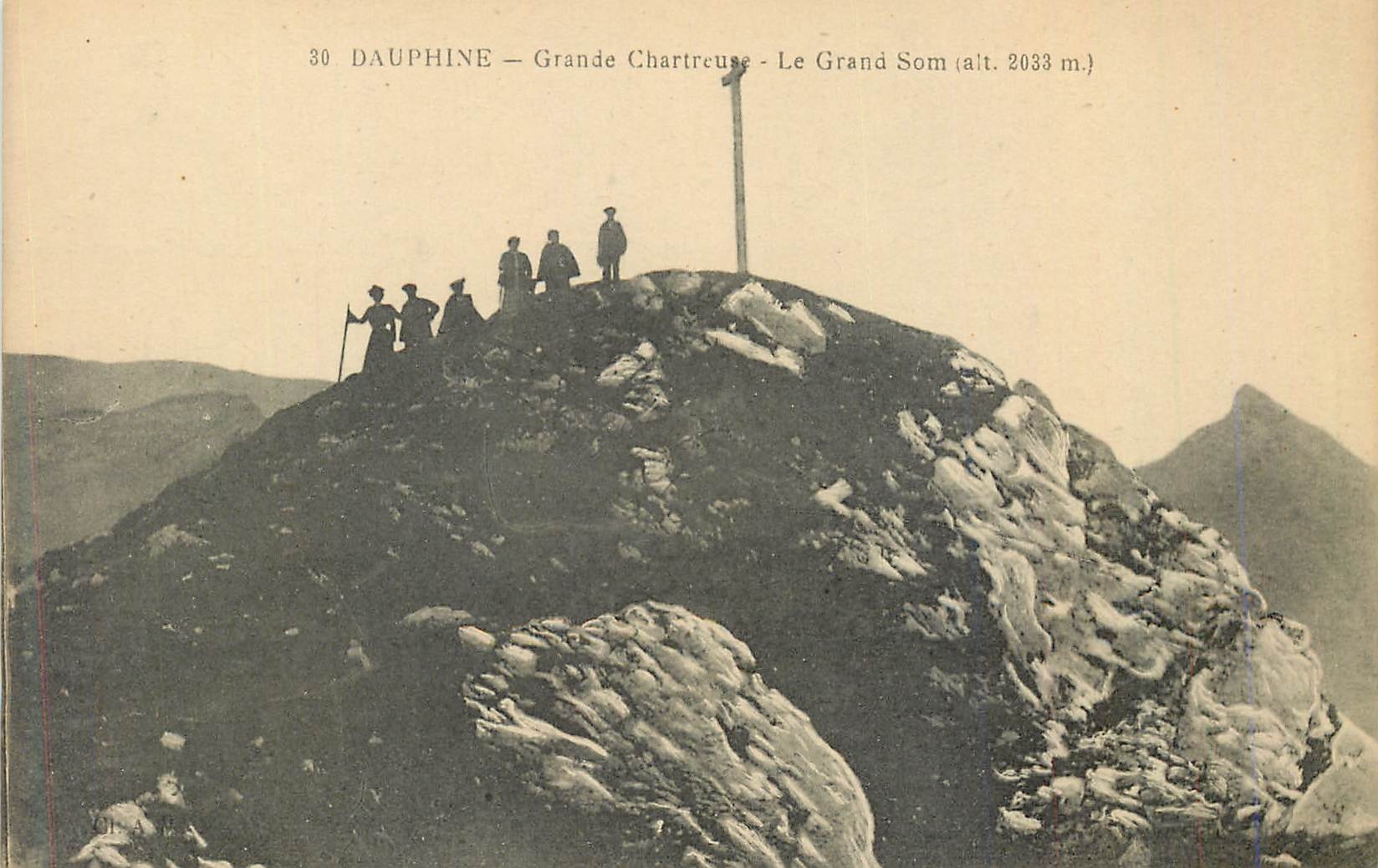 CPA 30 dauphine grande chartreuse le grand som (alt 3033m)