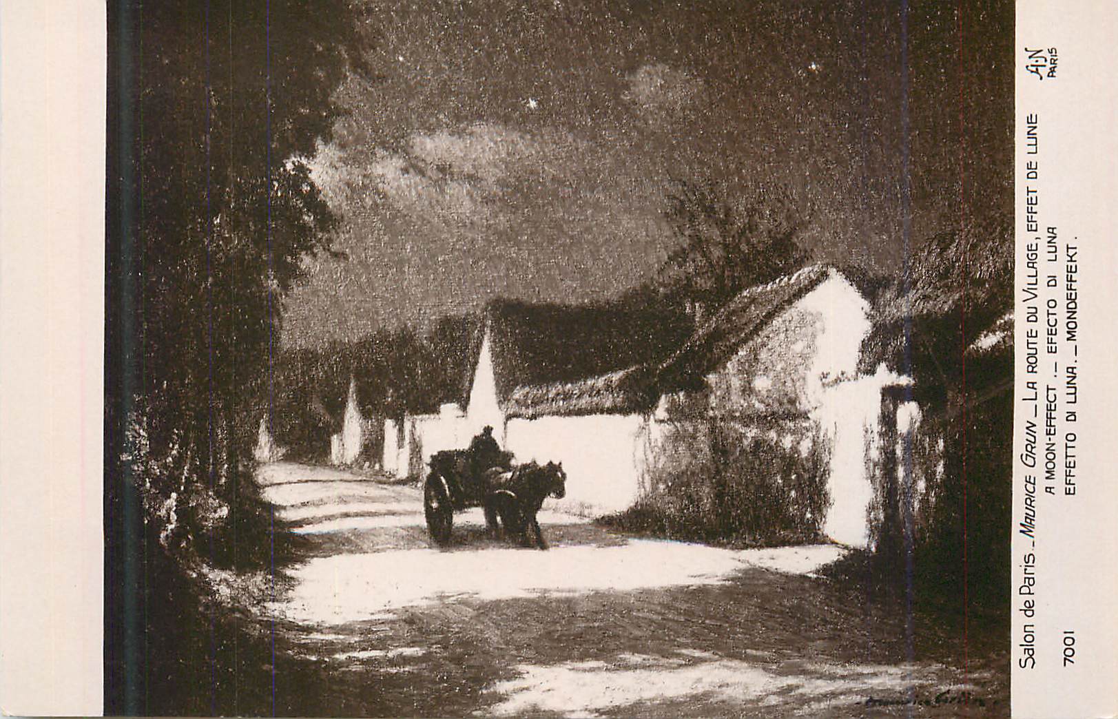 CPA Salon de paris maurice grun la route du village effet de lune 7001