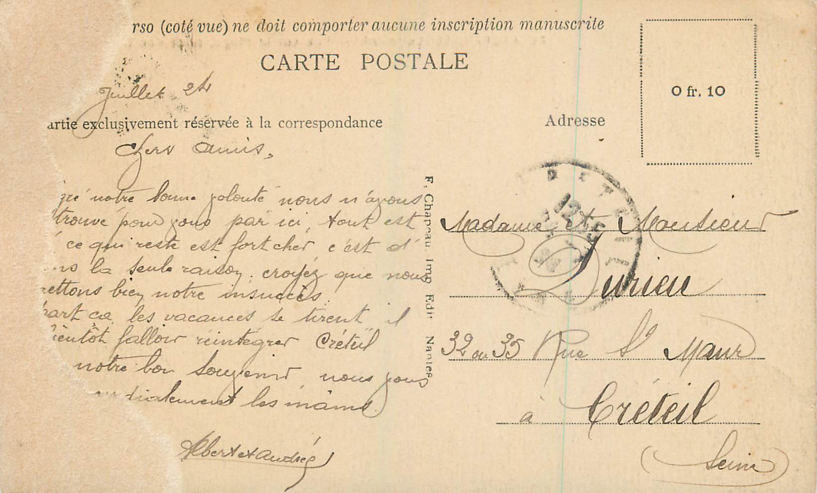 CPA 88 prefailles(loire inf) vue sur la plage prise des dunes — Rückseite