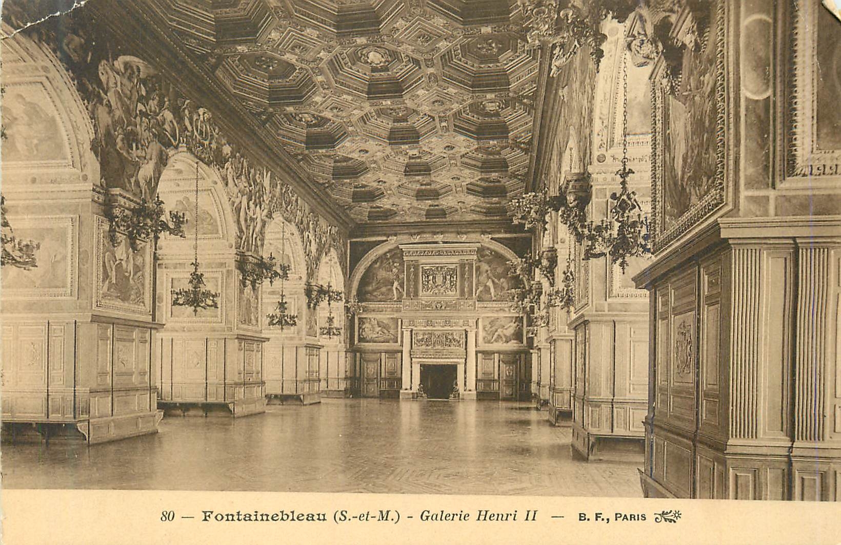 Vintage Postcard 80 Fontainebleau (s and m) Gallery Henri II