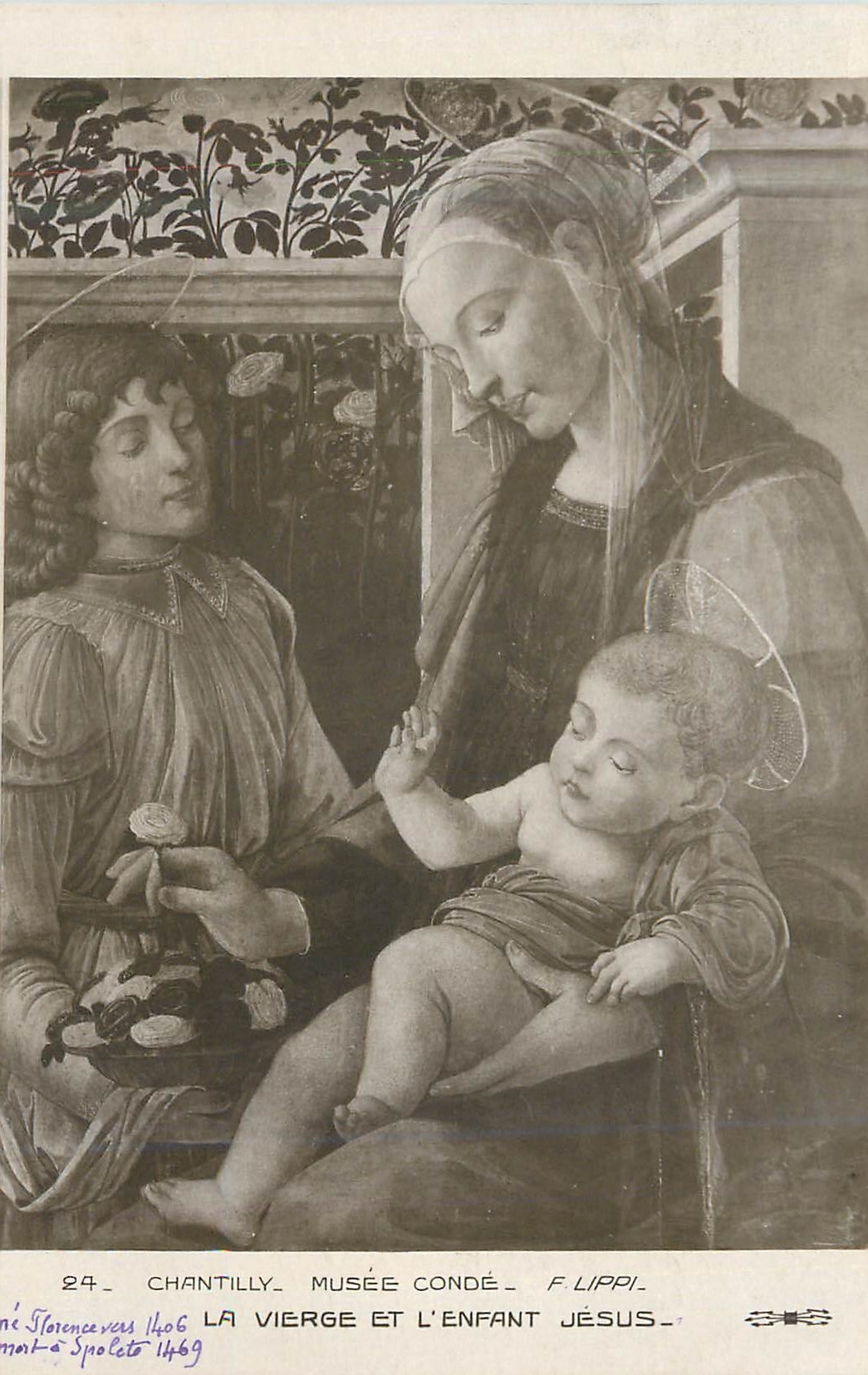La Vierge et l'Enfant Jésus — Musée Condé — F. Lippi — Florence vers 1469