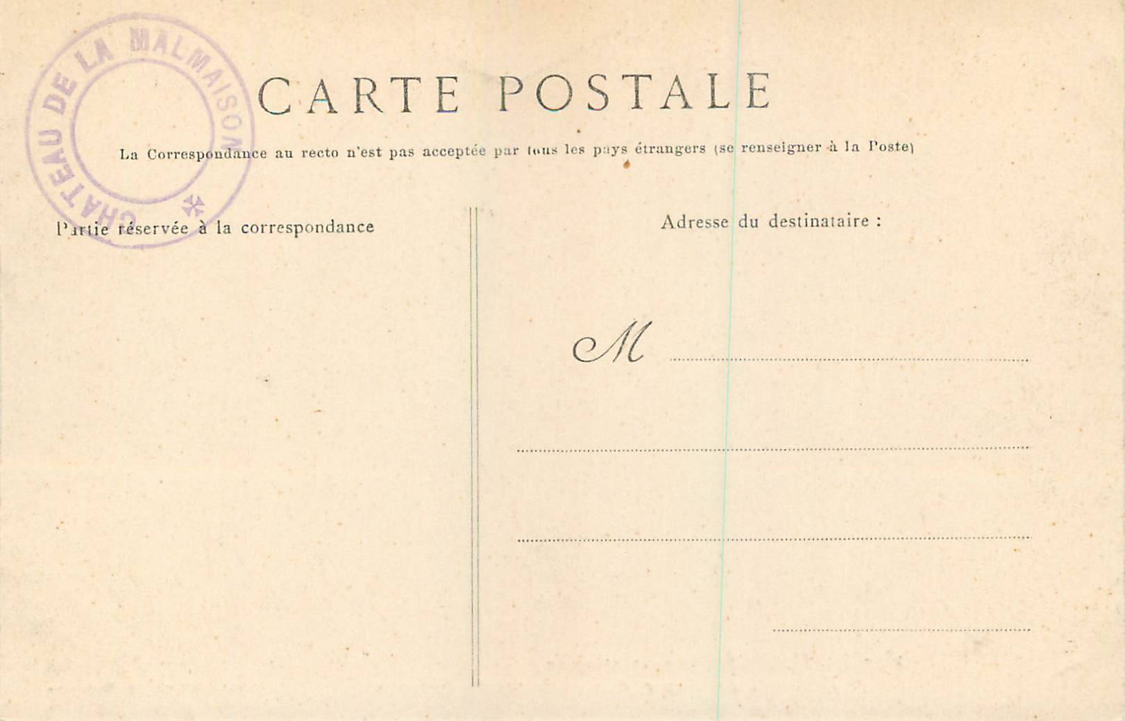 CPA 23 la malmaison sous l empire la temple de l amour d apres estampe du temps — Rückseite
