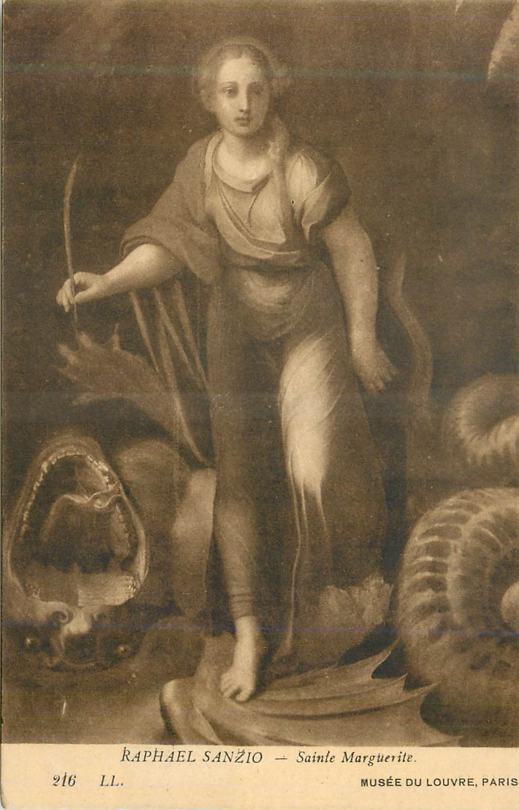 CPA Raphael sanzio sainte marguerite musee du louvre paris